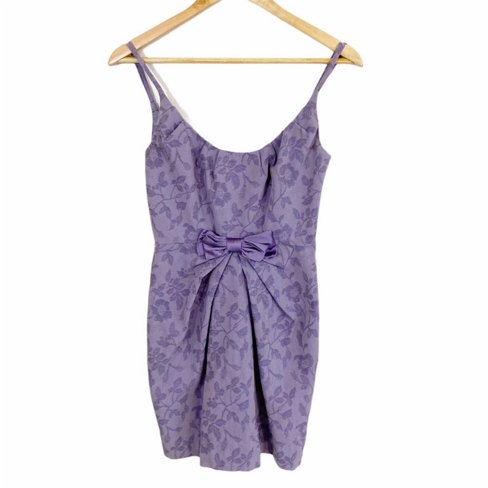 Anthropologie Yoanna Baraschi Purple Floral Baroque Sleeveless Sheath Dress